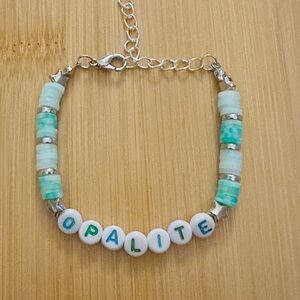 Taylor Swift “Opalite”Beaded Bracelet with Turquoise Accents